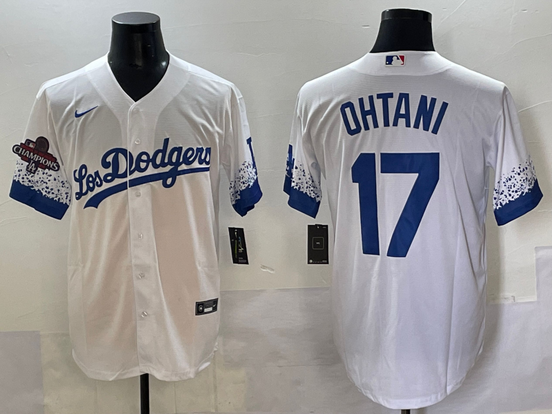 Men Los Angeles Dodgers 17 Ohtani white Nike MLB 2025 Jersey style 10
